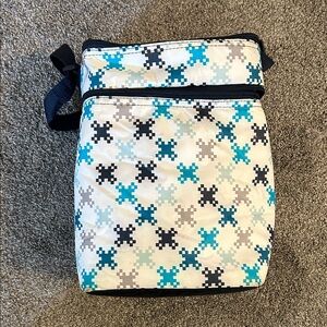 Pixel Patterned Baby Bottle Bag/Lunch Tote